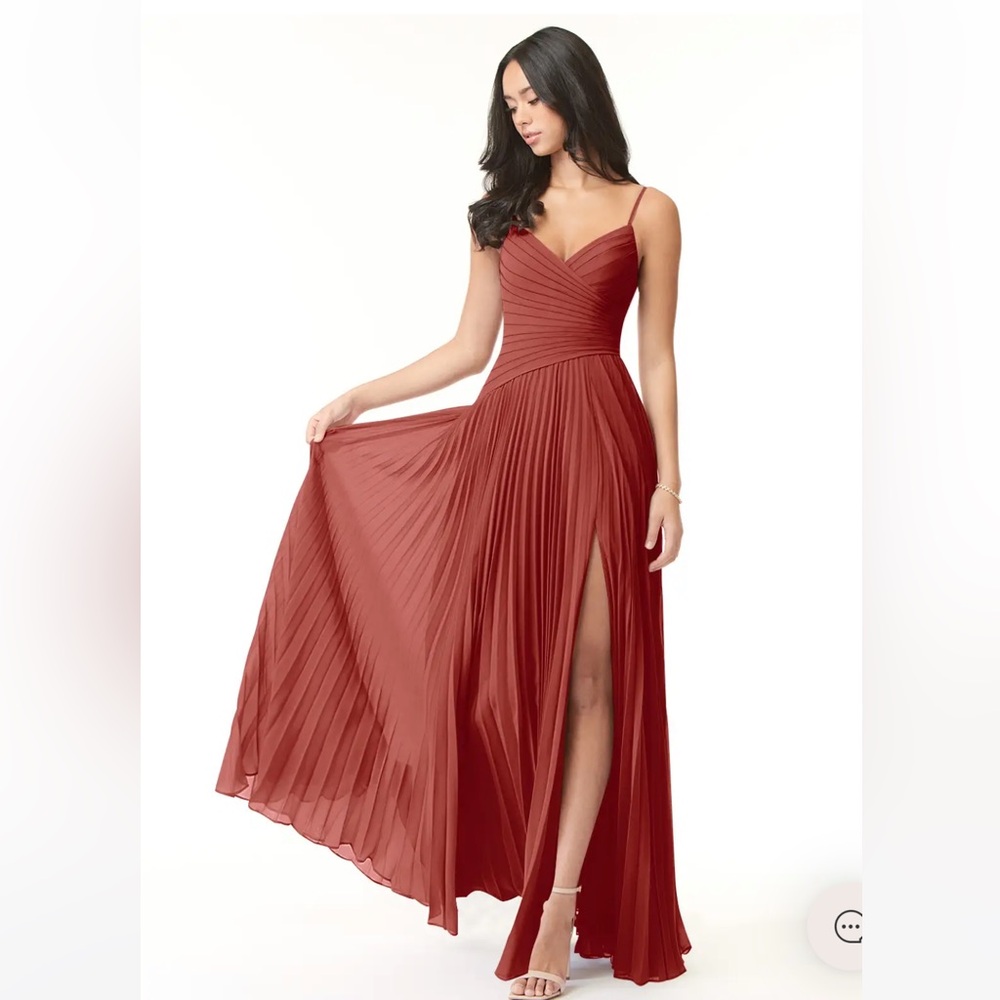 Azazie Vini Dress in Terracotta A8